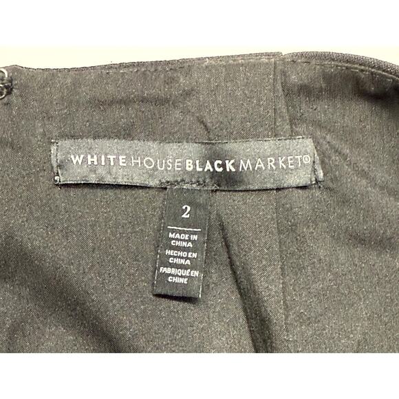 White House Black Market Faux-Wrap Boot Skirt w/ Faux Leather Trim Size 2 - Picture 4 of 11